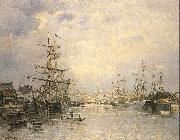 Lepine, Stanislas The Port of Caen Sweden oil painting reproduction